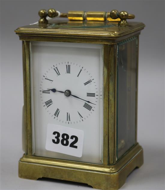 An E.G.L carriage timepiece 5ins